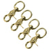 Jeffers Solid Brass Trigger Snap with Round Swivel Eye, 5/8" x 2 - 3/4" - IAAY-4 - 5/8" x 2 - 3/4" - 4 Pack - 4