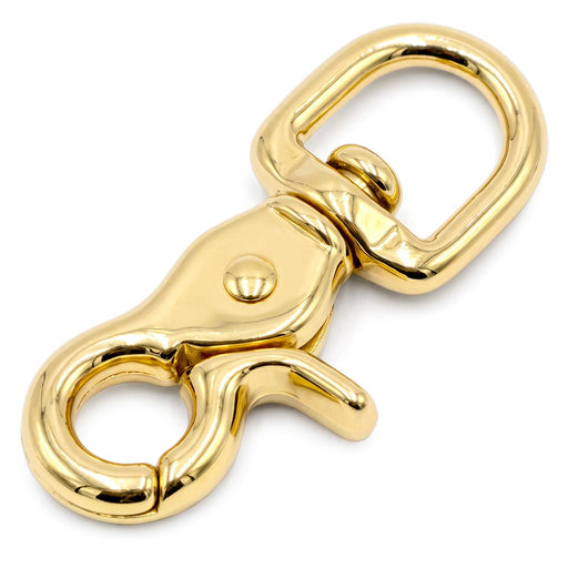 Jeffers Solid Brass Trigger Snap with Round Swivel Eye, 5/8" x 2-3/4" - IAAY - Solid Brass - 5/8" x 2-3/4" - Single - 1