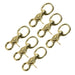 Jeffers Solid Brass Trigger Snap with Round Swivel Eye, 5/8" x 2 - 3/4" - IAAY-6 - 5/8" x 2 - 3/4" - 6 Pack - 5