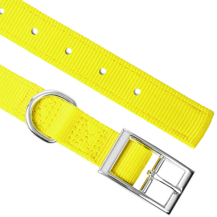 Jeffers Solid Web Nylon Dog Collar - SSWK - 5/8"W x 10"L - Hot Pink - 17