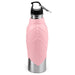 Jeffers Stainless Steel Dog Travel Water Bottle with Silicone Bowl, 24 oz - XDG - Pink - 24 oz - 1
