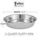 Jeffers Stainless Steel Puppy Pan Food & Water Dish - G3D6 - 3 Quart - 8