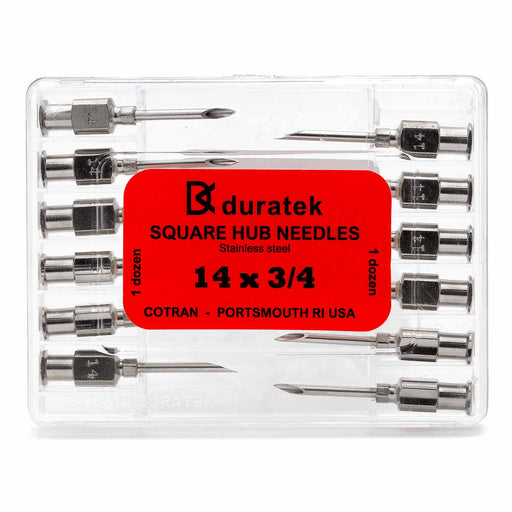 Jeffers Stainless Steel Veterinary Needles, 12 Pack - I3G2 - 14ga x 3/4" - 1