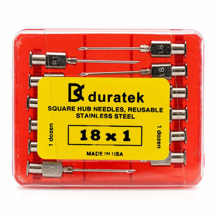 Jeffers Stainless Steel Veterinary Needles, 12 Pack - I3G9 - 18ga x 1" - 15