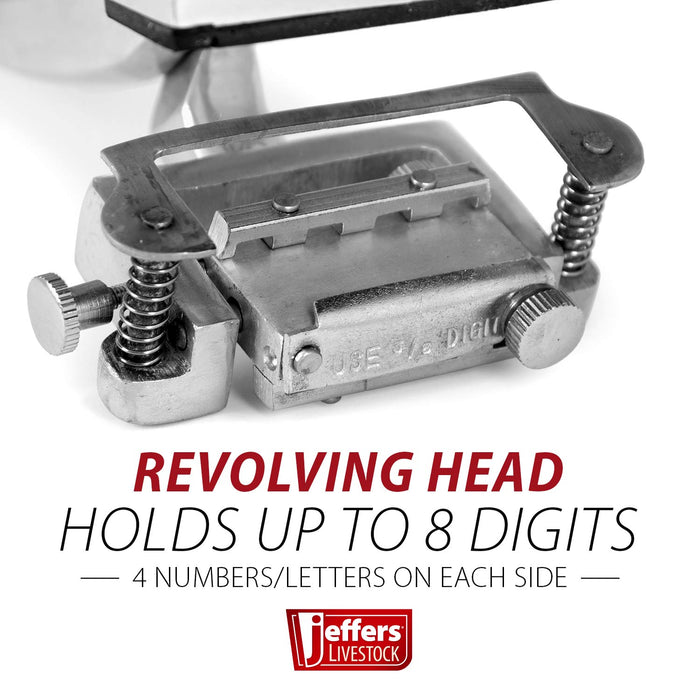 Jeffers Standard Tattoo Outfit with Roll - On Ink for Cattle & Livestock - JIRA-KIT - Ear Release with Revolving Head - 3