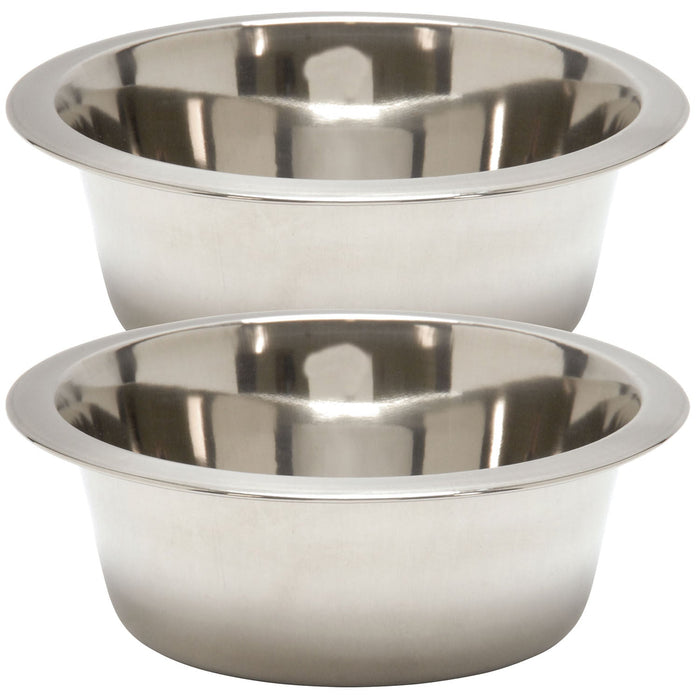 Jeffers Standard - Weight Stainless Steel Food & Water Pet Bowls - G3F1-2 - 1 Pint - 2 Pack - 20