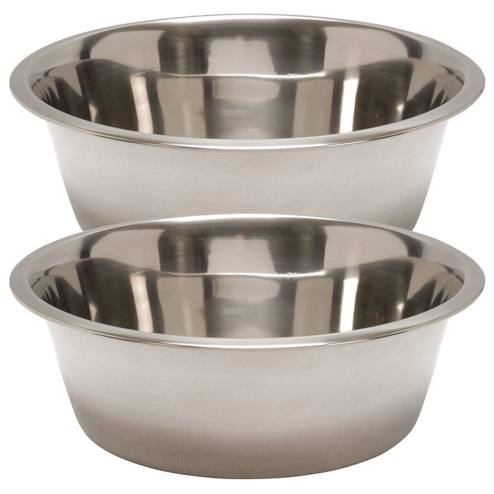 Jeffers Standard - Weight Stainless Steel Food & Water Pet Bowls - G3F4-2 - 5 Quart - 2 Pack - 21