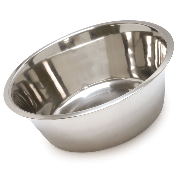 Jeffers Standard - Weight Stainless Steel Food & Water Pet Bowls - G3F4 - 5 Quart - Single - 9