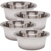 Jeffers Standard - Weight Stainless Steel Food & Water Pet Bowls - G3SS-4 - 1 Quart - 4 Pack - 29