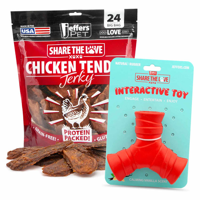 Jeffers Stuffable Dog Chew Toys with Chicken Breast Jerky Treats Kit - JEF2RJ-QE-KIT - (1) "Y" - 1 ct - 3