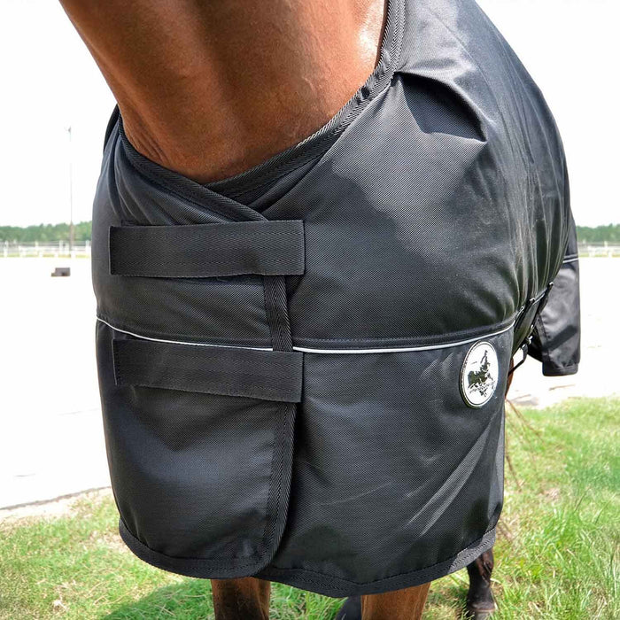 Jeffers Supreme Plus 1680 Denier Heavy Weight Horse Turnout Blanket, 360 gram fill, Black - GAGT2 - Black - 66 in - 3