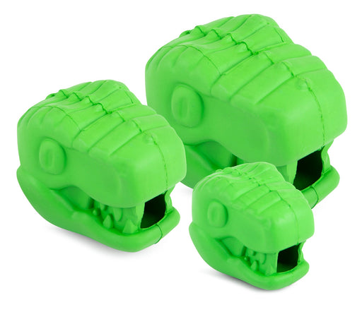 Jeffers T - Rex Natural Rubber Treat Dispensing Dental Dog Chew Toy for Medium Chewers with Vanilla Scent - I7Q5 - Small - Green - 1 - 2