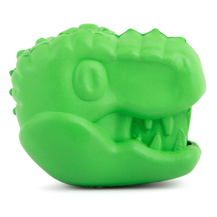 Jeffers T - Rex Natural Rubber Treat Dispensing Dental Dog Chew Toy for Medium Chewers with Vanilla Scent - I7Q5 - Small - Green - 1 - 16