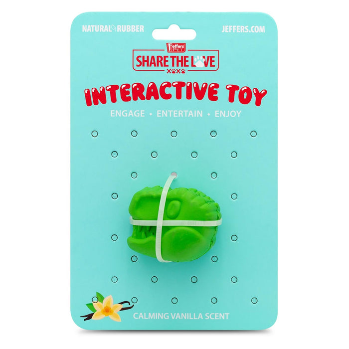 Jeffers T - Rex Natural Rubber Treat Dispensing Dental Dog Chew Toy for Medium Chewers with Vanilla Scent - I7Q5 - Small - Green - 1 - 9