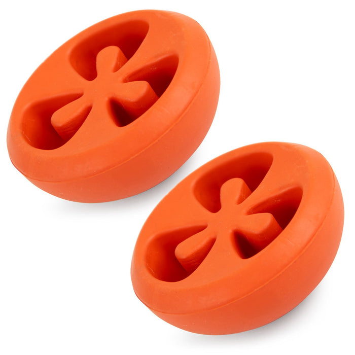 Jeffers Tomato Shaped Natural Rubber Treat Dispensing Dental Dog Chew Toy for Medium - Chewers - I7QL-2 - Red - Small - 2 - 12