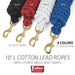 Jeffers Twisted Solid Cotton Horse Lead Ropes with Brass Bolt Snap, 10' L - IATF - White - 3