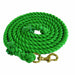 Jeffers Twisted Solid Cotton Horse Lead Ropes with Brass Bolt Snap, 10' L - IAU5 - Green - ¾"D x 10'L - 1 - 18