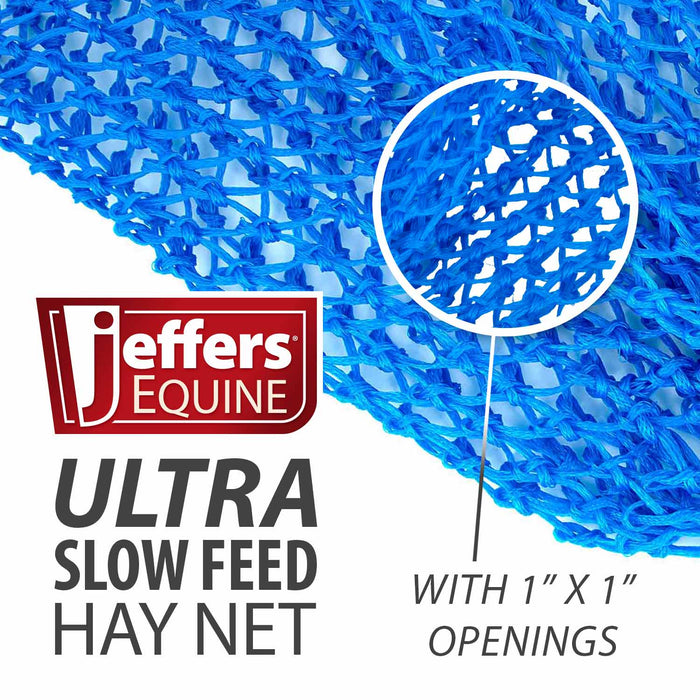 Jeffers Ultra Slow Feed 1" x 1" Nylon Hay Net for Horses, Royal Blue - XQEF - 4