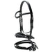 Jeffers Uniquely English "Aachen" Leather Dressage Bridle with Reins for Horses - JEF14F - Black - Cob - 1 - 1