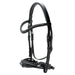 Jeffers Uniquely English "Aachen" Leather Dressage Bridle with Reins for Horses - JEF14F - Black - Cob - 1 - 2