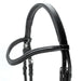Jeffers Uniquely English "Aachen" Leather Dressage Bridle with Reins for Horses - JEF14F - Black - Cob - 1 - 3