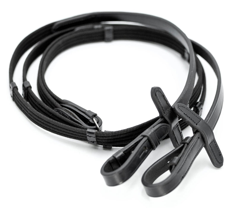 Jeffers Uniquely English "Aachen" Leather Dressage Bridle with Reins for Horses - JEF14F - Black - Cob - 1 - 5