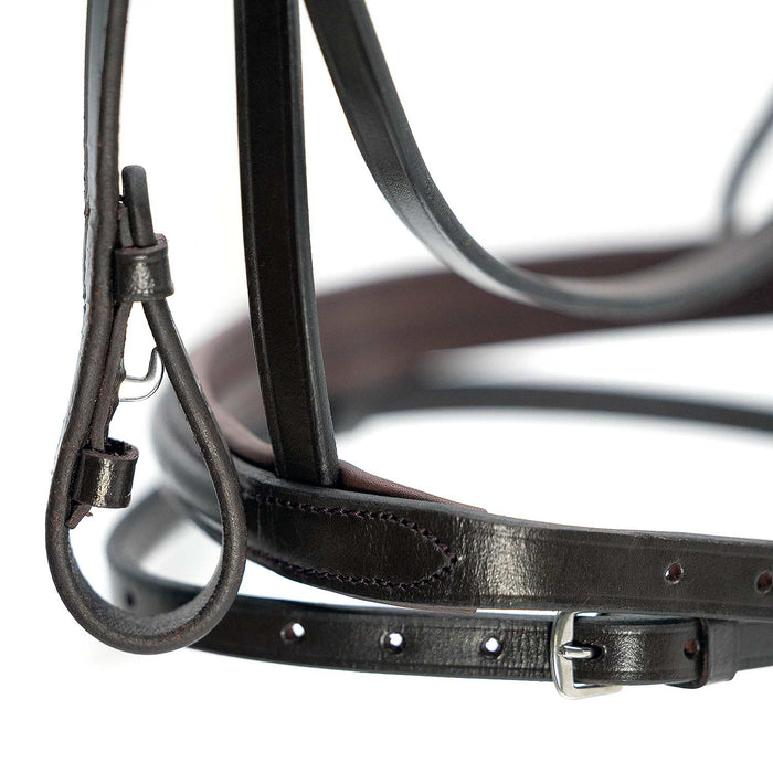 Jeffers Uniquely English "Blenheim" Leather Jumping Bridle for Horses - JEF14P - Havana - Cob - 1 - 4