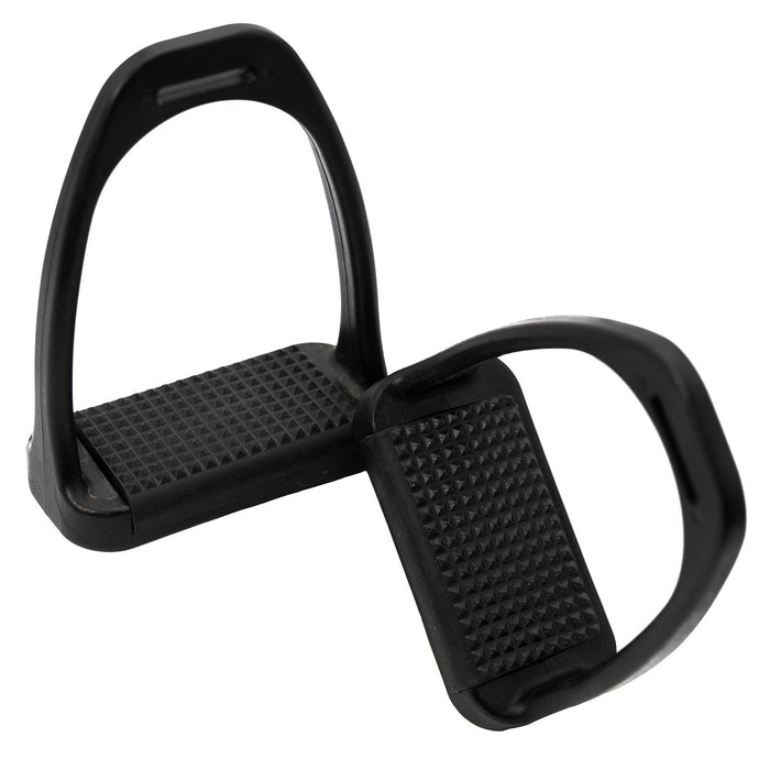 Jeffers Uniquely English Composite Stirrup Irons - IA6W - Black - 4.5" - Pair - 2