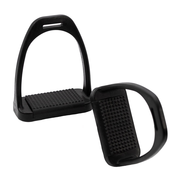 Jeffers Uniquely English Composite Stirrup Irons - IA6X - Black - 4.75" - Pair - 8