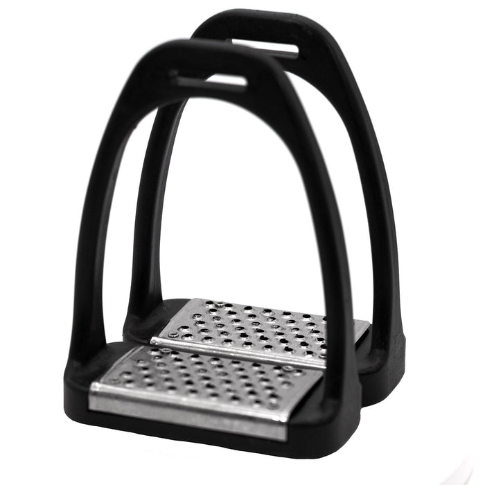 Jeffers Uniquely English Composite Stirrup Irons with Stainless Steel Pads - IA6T - Black - 4.5" - Pair - 5