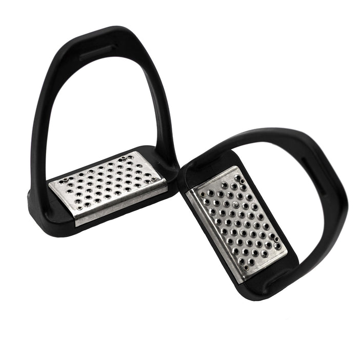 Jeffers Uniquely English Composite Stirrup Irons with Stainless Steel Pads - IA6U - Black - 4.75" - Pair - 7