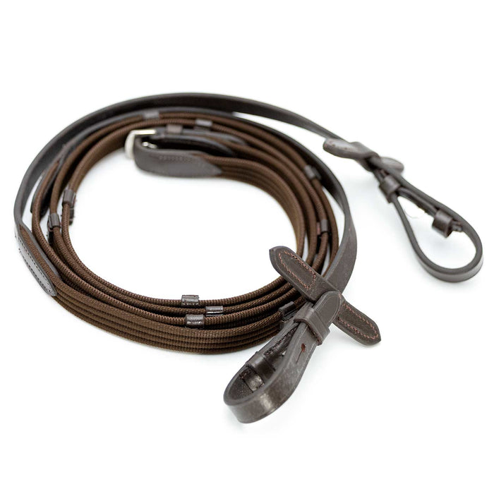 Jeffers Uniquely English "Devon" Leather Snaffle Bridle with Reins for Horses - JEF14B - Havana - Cob - 1 - 5