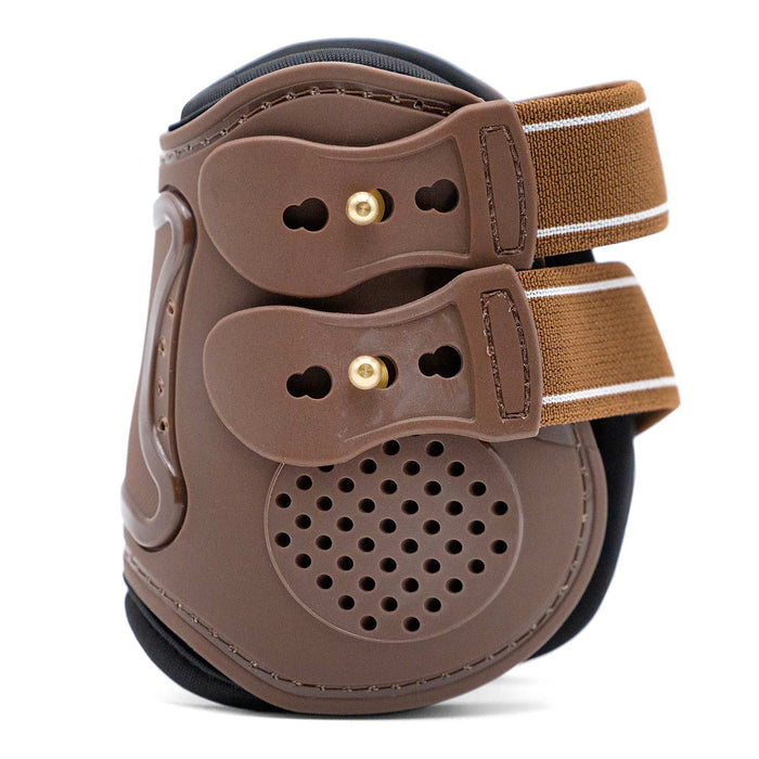 Jeffers Uniquely English Fetlock Boots for Horses, 2 - Pack - IAQO - Medium - Brown - 2 pk - 8