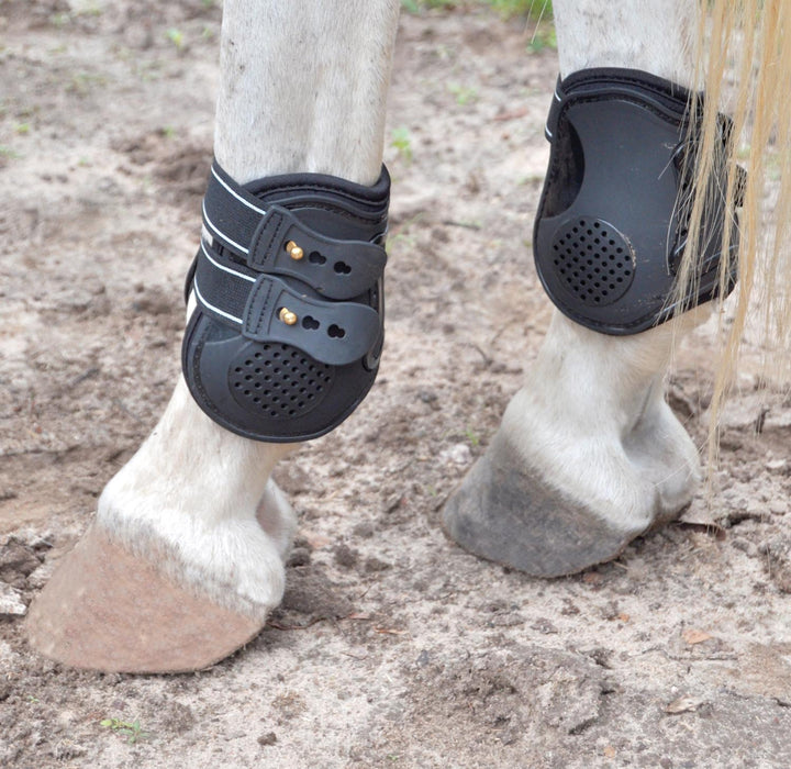 Jeffers Uniquely English Fetlock Boots for Horses, 2 - Pack - IAQU - Large - White - 2 pk - 14