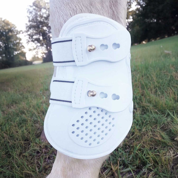 Jeffers Uniquely English Fetlock Boots for Horses, 2 - Pack - IAQU - Large - White - 2 pk - 12