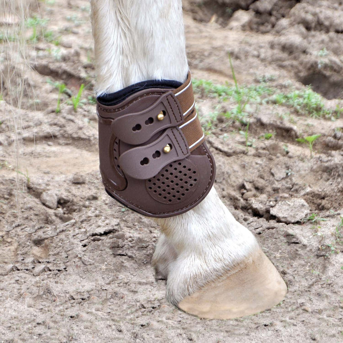 Jeffers Uniquely English Fetlock Boots for Horses, 2 - Pack - IAQU - Large - White - 2 pk - 13