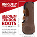 Jeffers Uniquely English Horse Tendon Boots, 2 - Pack - IAQJ - Medium - Black - 2 pk - 16