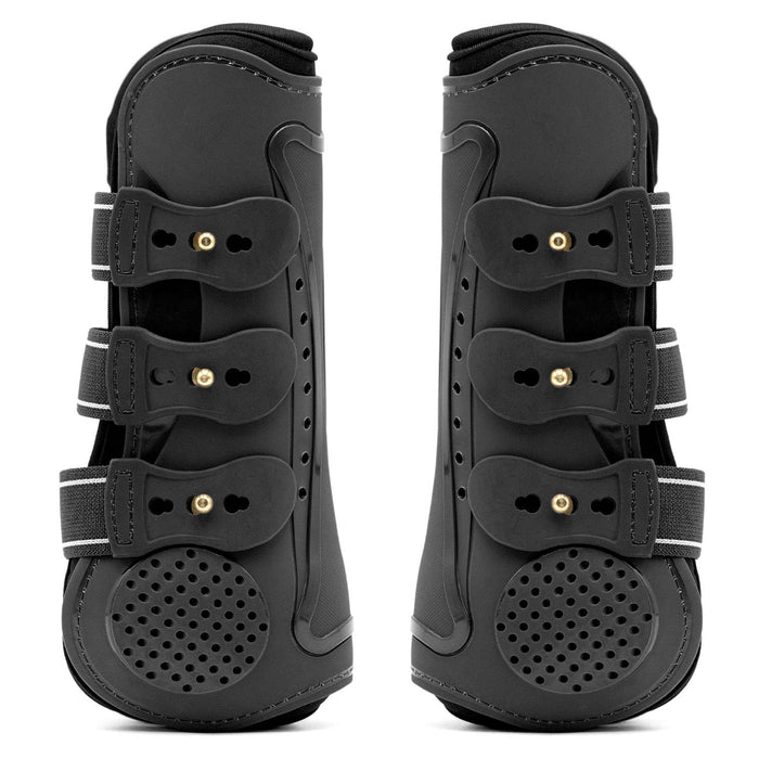 Jeffers Uniquely English Horse Tendon Boots, 2 - Pack - IAQJ - Medium - Black - 2 pk - 17