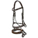 Jeffers Uniquely English "Kentucky" Fancy Stitched Leather Jumping Bridle for Horses - JEF14K - Havana - Cob - 1 - 1