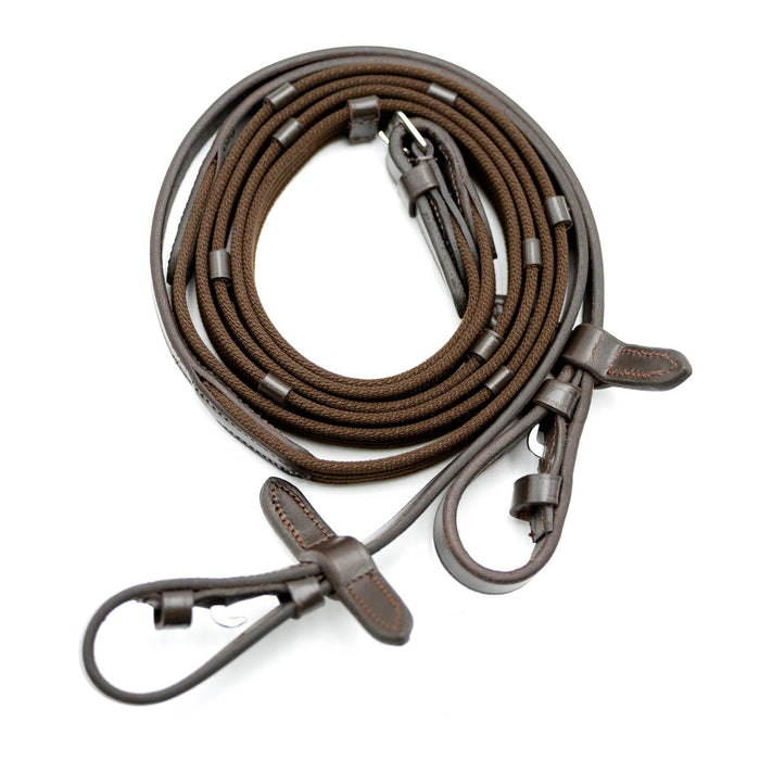 Jeffers Uniquely English Leather Web Reins for Horses - JEF15A - Havana - 1 - 6