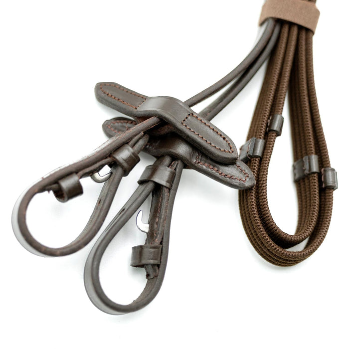 Jeffers Uniquely English Leather Web Reins for Horses - JEF15A - Havana - 1 - 7