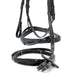 Jeffers Uniquely English "Windsor" Leather Dressage Bridle With Web Reins for Horses - JEF14T - Black - Cob - 1 - 3