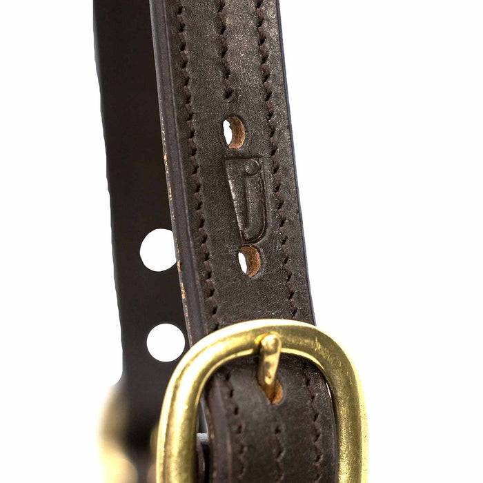Jeffers Versailles Triple Stitched Adjustable Leather Halter for Horses, Havana - JEF15W - Cob - Havana - 1 - 7