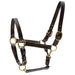 Jeffers Versailles Triple Stitched Adjustable Leather Halter for Horses, Havana - JEF15W - Cob - Havana - 1 - 1