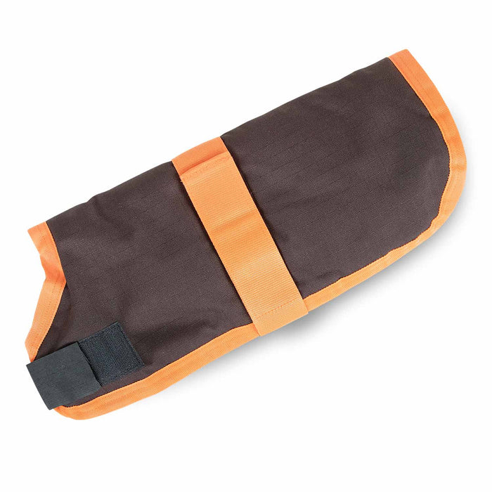 Jeffers Waterproof Breathe - Comfort 600D Ripstop Dog Blanket, 200 Gram - I2J1 - Dark Chocolate with Orange - 8" - 22