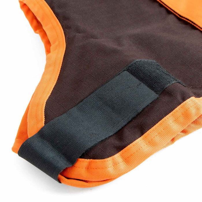 Jeffers Waterproof Breathe - Comfort 600D Ripstop Dog Blanket, 200 Gram - I2K1 - Dark Chocolate with Orange - 20" - 27