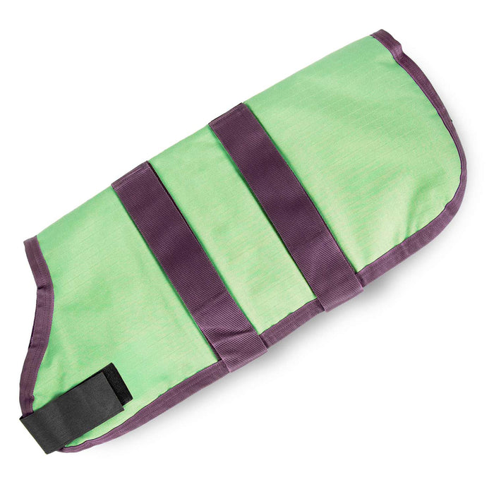 Jeffers Waterproof Breathe - Comfort 600D Ripstop Dog Blanket, 200 Gram - I2K2 - Light Green with Plum - 20" - 29