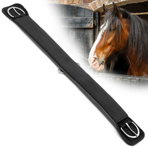 Jeffers Western Neoprene Sleeve Straight Draft Horse Cinch with Stainless Steel Hardware & Non - Slip Back - IA7B - 40 in - Black - 1