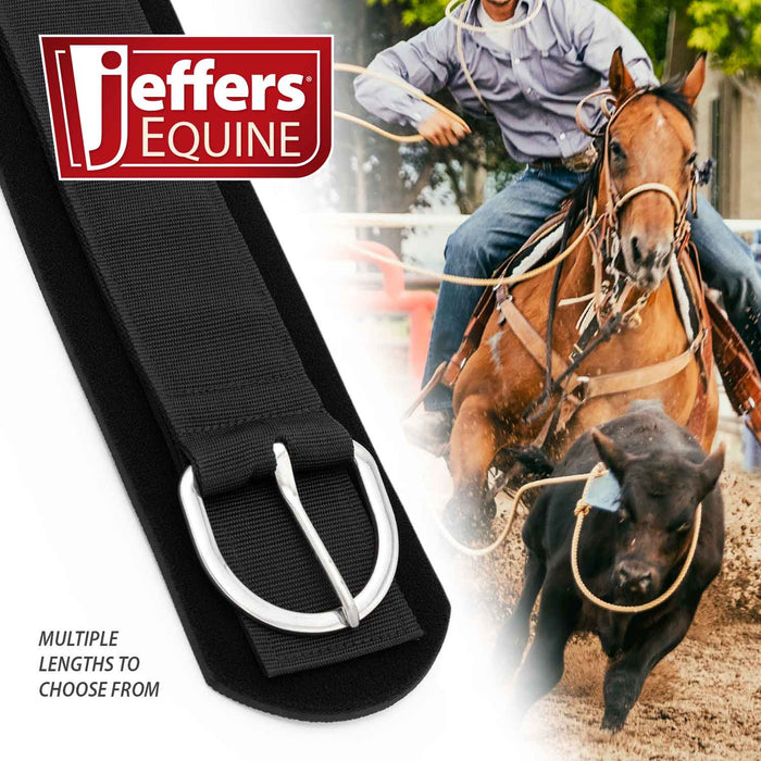 Jeffers Western Neoprene Straight Horse Cinch with Stainless Steel Hardware - Y7S6 - Black - 30" - 4