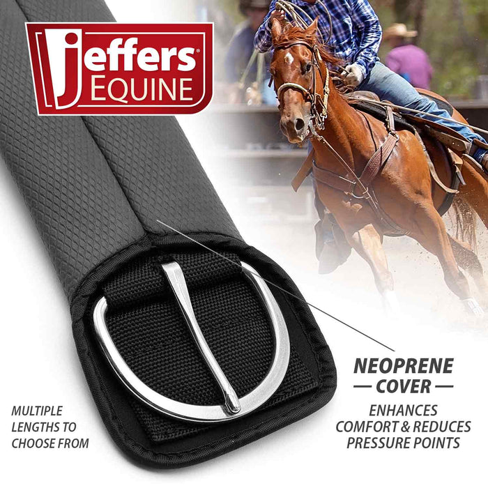 Jeffers Western PVC Sleeve Straight Cinch with Stainless Steel Hardware, Black - IACF - 28" - Straight Cinch - Black - 3
